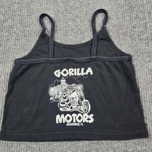 Gorilla Motors Biker Tank Top Womens Medium Black Camisole Biker Inverness FL